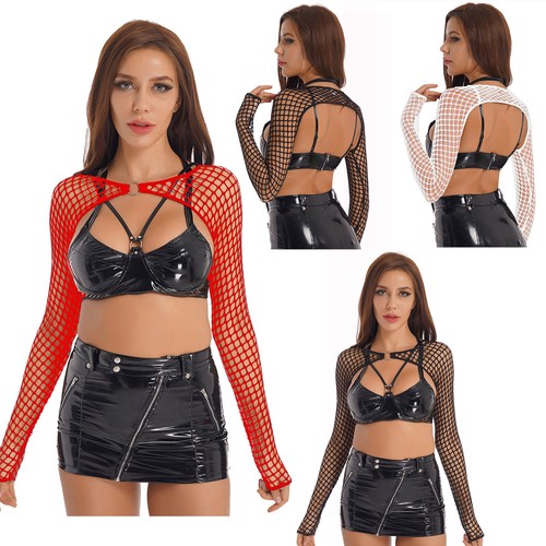 Damen langarm crop - langarm, top
