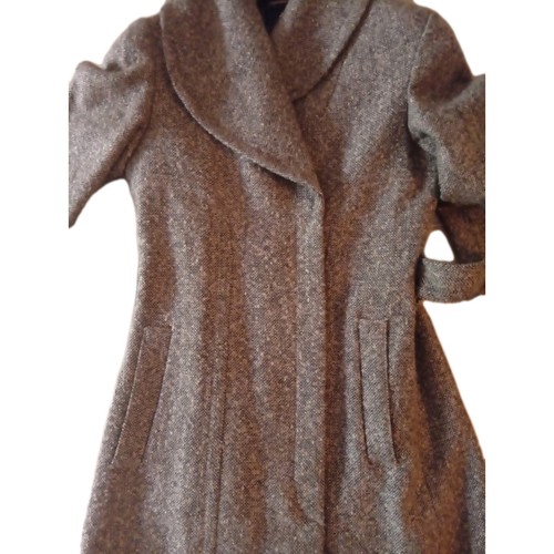 Damen brauner wollmantel von - wollmantel,