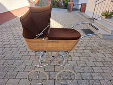 Nostalgie-Korbkinderwagen Gesslein Kombi 70er Retro Farbe braun