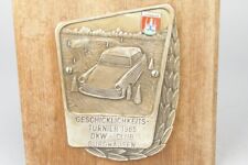Emaille Auto Plakette - DKW Club Burghausen Geschicklichkeits Turnier 1965 