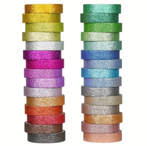 Washi tape glitzer - washi, rollen