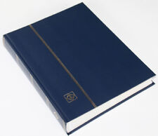 64 weiße Seiten LEUCHTTURM Einsteckbuch Briefmarkenalbum Einband dunkelblau