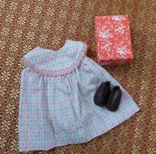 originale Käthe Kruse Bekleidung Kleid für 35 cm Puppe und Däumlinchen Schuhe