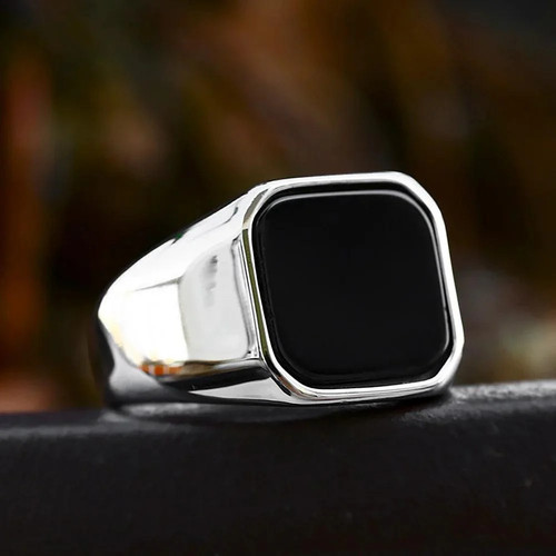Edelstahl ring schwarz - ring,