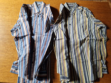 2 Herrenhemden langarm gestreift bügelfrei M 39/40