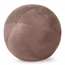 Dekokissen Kissen Sofakissen Kugelkissen Rund 24 cm dunkelrosa Velours Modern