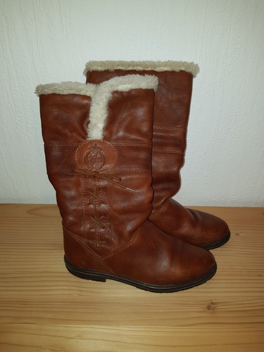 Vintage leder stiefel braun - stiefel,