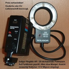 Soligor Auto Ringblitz AR - 20, mit Power Pack, neuwertig
