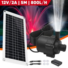 Solar Panel Powered 50W 800L/H DC 12V Low Noise Garden Brushless Water Pump Kits