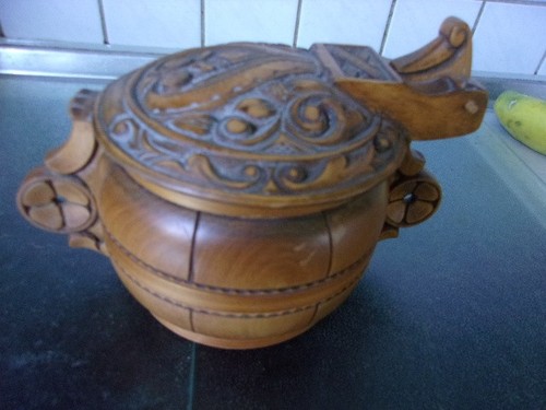 Bierkrug aus holz deckel - holz,, ist