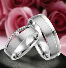 2 Echt Silber 925 Trauringe Eheringe Verlobungsringe , Gravur Gratis , J346