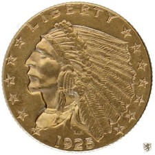 USA, 2 1/2 Dollars, 1925 D, Indian Head, KM 128, GOLD, sehr schön