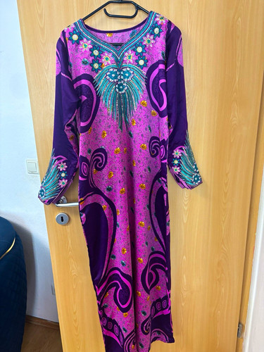 Damen kaftan kleid langarm - kaftan,