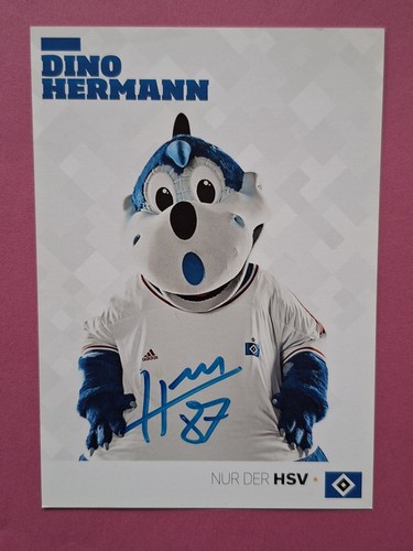 Hsv autogrammkarte dino - autogrammkarte,