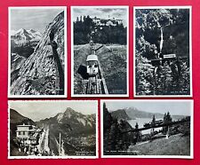 5 x Foto AK SCHWEIZ 1935 Bergbahnen Pilatusbahn, Sonnnbergbahn, Rigibahn( 149316