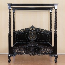 Gothic Himmelbett Schwarz