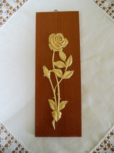 Relief bild holz rose - relief,