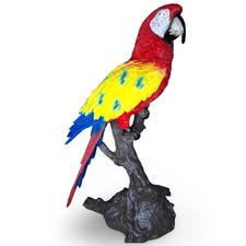 Papagei Figur groß wetterfest bunt – Dekofigur Garten Balkon handbemalt – Polyre