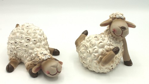 2er set schaf figuren beige - schaf,