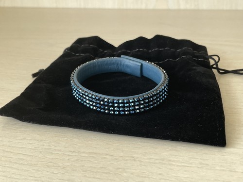 Swarovski blaues lederarmband - blaues,