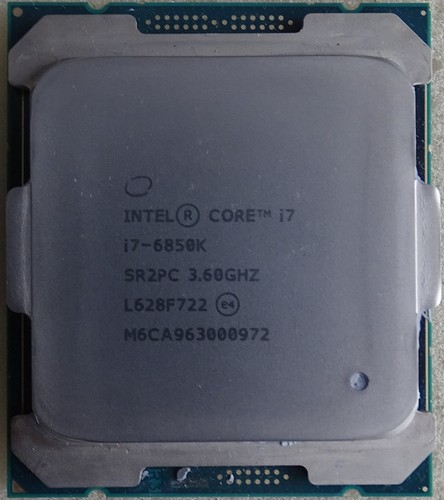 Intel core 6850k - 3.6, ghz