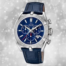 Jaguar Herrenuhr Leder blau