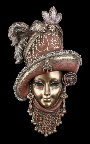 Venezianische maske mit hut - mit,