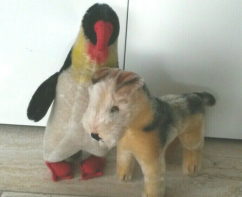 Steiff tiere pinguin - und, hund
