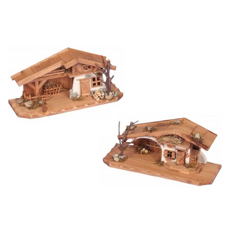 Krippe schönes holzhaus 30cm - schönes,