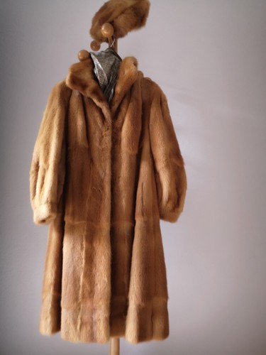 Vintage pelzmantel wiesel - wiesel, mit