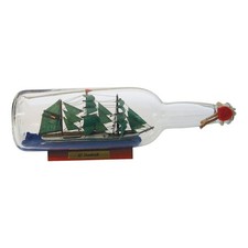 Flaschenschiff - Alexander von Humboldt Buddelschiff aus Glas/Holz/Messing 29 cm