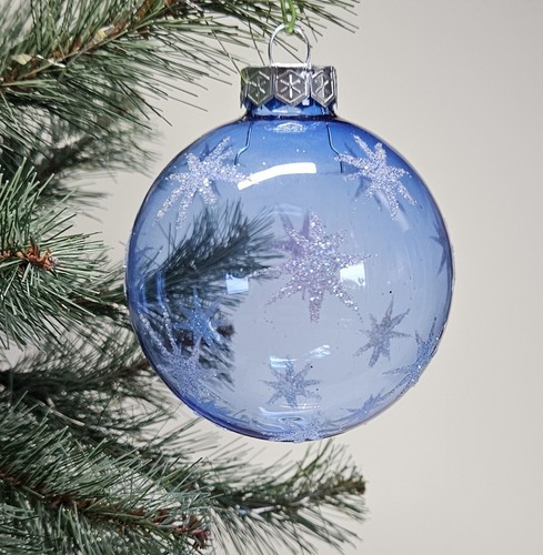 Christmas ball glass hand