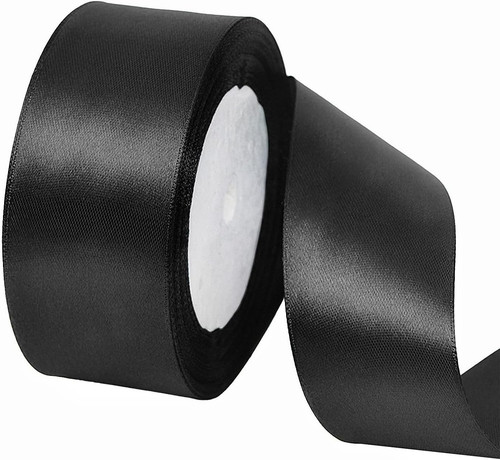 Satinband schwarz 40mm 23 - satinband,