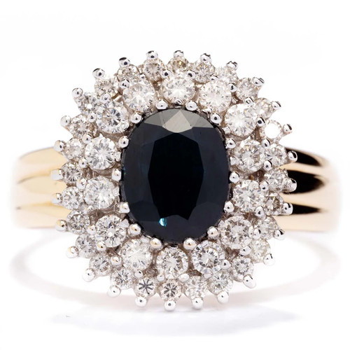 Saphir ring aus 585er - ,