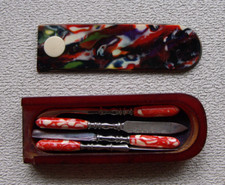 Nagel-Pflege -  Etui - Maniküre - Zelluloid, ca. um 1930 - Reise-Necessaire