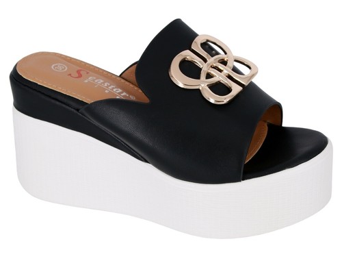 Plateau slippers keilabsatz - slippers,