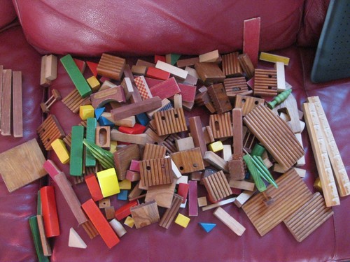 Kiste alte holzbausteine - 1,