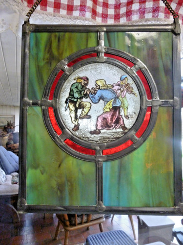 Hinterglasbild tänzer um - ", "