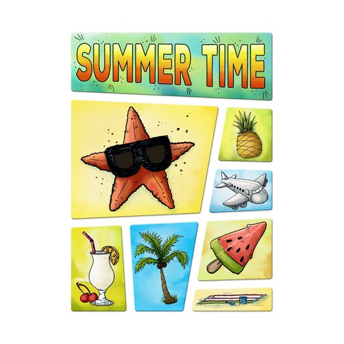 Sommer kühlschrankmagnete 8er - sommer,