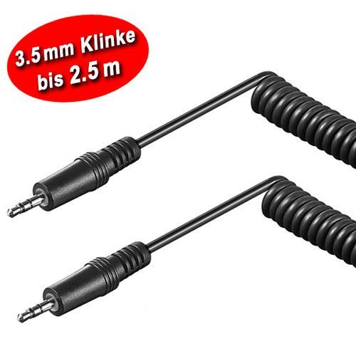 Klinkenkabel spiralkabel 5mm - spiralkabel, 3,5mm