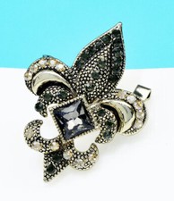 ENTZÜCKENDE BROSCHE•FRANZÖSISCHE LILIE•VINTAGE SCHMUCK•MANTEL,KLEID,PULLI,BLUSE•