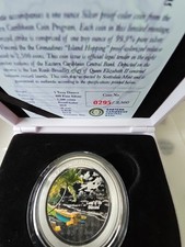 Silbermünze 1oz Island Hopping 2019 Colour Eastern Caribbean 8 St. Vincent Proof