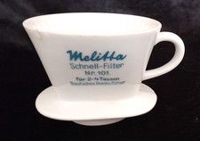 Kaffeefilter Melitta Nr. 101 DEUTSCHES REICHS PATENT Schnell Filter 4 Löcher