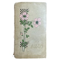 Altes Jugendstil Postkartenalbum Ansichtskartenalbum ca 100 AK Leer 