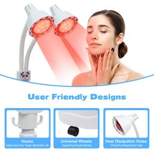 Infrarot Lampe 275W Doppelkopf Infrarotlampe Therapie Rotlicht Lichttherapie