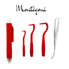 5tlg Zeckenhaken,Zeckenzange Zeckenpinzette Zeckenhaken Zeckenhebel für Haustier