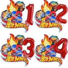Hot Wheels Geburtstag Party Ballon Blumenstrauß Deko 32 Zoll rot Zahl Junge Mädchen