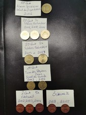 Österreich 1x50Cent,5x20Cent,2x10Cent,5x2Cent 2002-2023 alle13 Münzen ein Preis