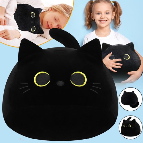 Schwarze katze kuscheltier - schwarze,