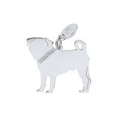Silber mops hund anhänger - hund,